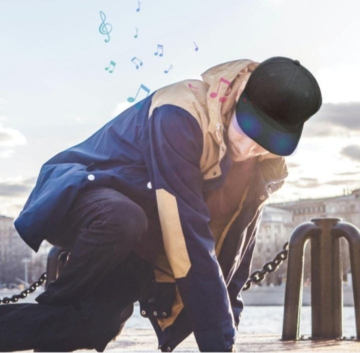 Bluetooth Headset Cap, Speaker Hat, Head Circumference 56-60cm,Hip Hop Hat