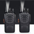 Long Range Walkie Talkies with Earpiece and LED Flashlight 2 Pack Black