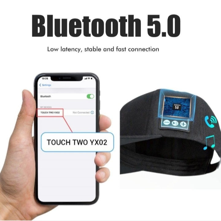 Bluetooth Headset Cap, Speaker Hat, Head Circumference 56-60cm,Hip Hop Hat