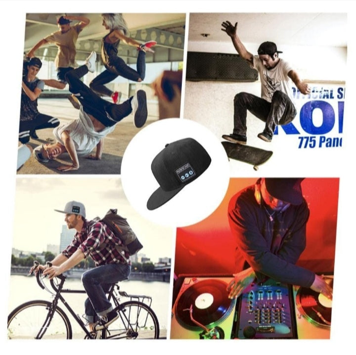 Bluetooth Headset Cap, Speaker Hat, Head Circumference 56-60cm,Hip Hop Hat